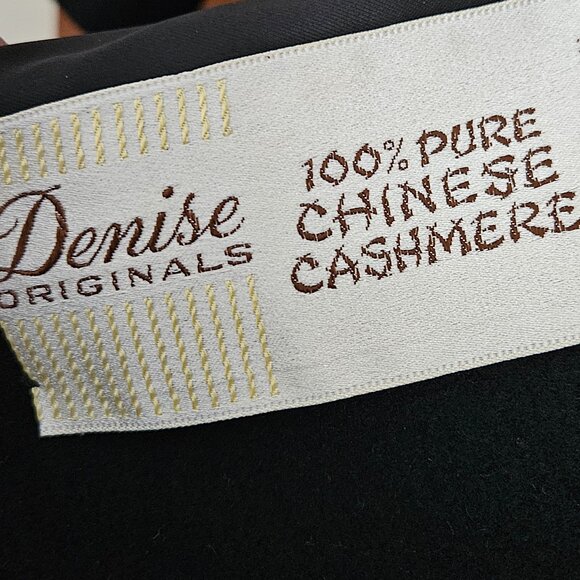 DONATED: Denise Originals Black Women's Coat -100% Pure Chinese Cashmere - Picture 16 of 16